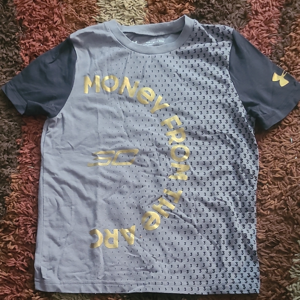 Under Armour Kids Black and Gold Graphic Tee